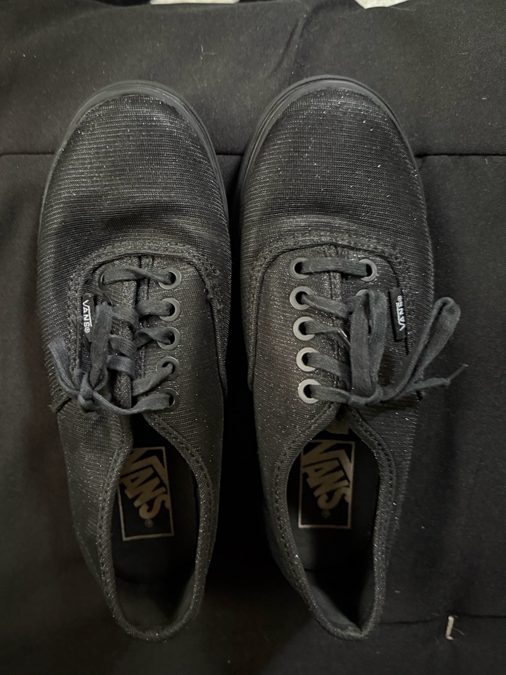 Vans sparkly Black Kids Low-Top Canvas Sneakers